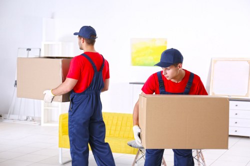 Recycling boxes and moving materials prepared for sorting in King’s Cross