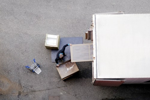 Apartment move in Kingscross with movers carrying furniture