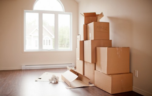 Removal team handling apartment access in Kingscross