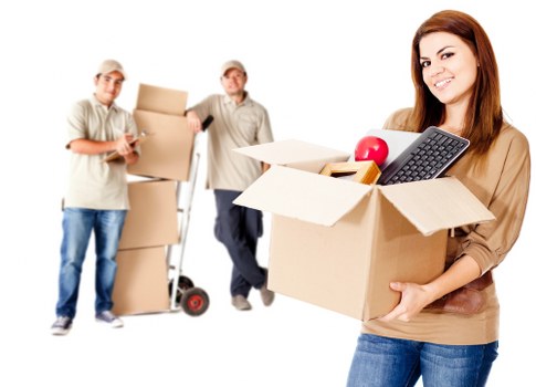 Packing boxes and careful item handling for a move