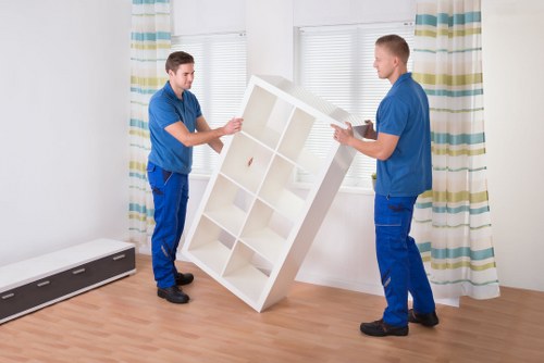 Staff reviewing risks before a removals job